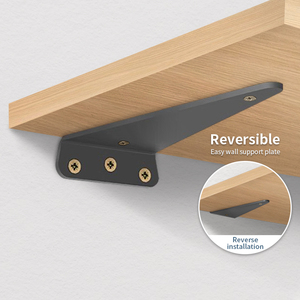 Support de panneau en acier triangulaire KAERBAIDE, support <span class=keywords><strong>invisible</strong></span> à charge lourde, cadre de support, étagère de séparation, suspension fixe - Product Image 6
