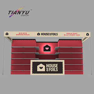 Estanterías Plegables <span class=keywords><strong>de</strong></span> Pared a Buen Precio, Blancas, para Eventos, Exhibiciones, Exhibición <span class=keywords><strong>de</strong></span> Gafas, Stand <span class=keywords><strong>de</strong></span> Ferias Comerciales con Retroiluminación - Product Image 1