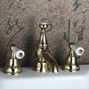 Gold Luxury Faucet Bathroom Head Shower Faucets Waterfall Face Basin Faucet Waterfall Face Basin