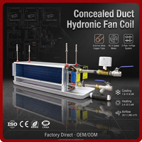 Chine Fancoil Prix Système d'eau Dissimulé Canalisé Type Fcu Fan Coil Unité pour projet industriel avec refroidisseur
