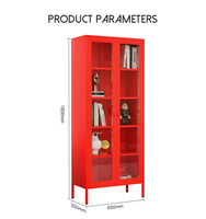 Ultipurpose-armario de casa de estilo simple, estantería de doble puerta de acero de gran capacidad, almacenamiento de artículos