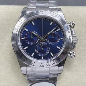 Reloj Mecánico de Lujo de la Mejor Calidad, Sumergible, 40 mm, Fábrica UFO, Acero 904L, Movimiento ETA 4131, 126509, Cronógrafo, Azul - Product Image 1