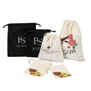 Sac à cordon en toile et coton à double ficelle personnalisé Emballage personnalisé avec taille et couleur personnalisées - Product Image 6