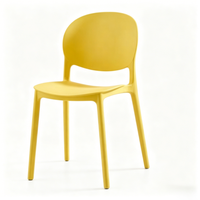 Leichter Stapelbarer Wasserdichter Moderner PP-Stuhl Umweltfreundliches Langlebiges Design für Hotel Einkaufszentrum Schule Esszimmer Café Garten Terrasse
