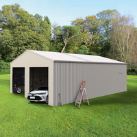 CG2533-H305 25 33FT Double Garage Métallique de Type Barn Shed, Kits de Garage en Acier de Haute Qualité, Structure de Garage Préfabriquée en Acier