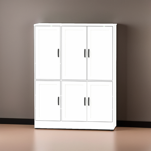 Armoire spacieuse à 6 portes à compartiments multiples Solution de rangement de meubles de maison pour chambres à coucher Gymnases Hôtels Ateliers Appartements - Product Image 1