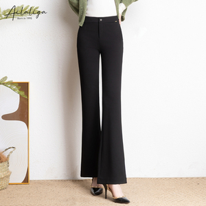 <span class=keywords><strong>Pantaloni</strong></span> Eleganti da <span class=keywords><strong>Donna</strong></span> OEM, <span class=keywords><strong>Classici</strong></span> <span class=keywords><strong>Neri</strong></span>, per Ufficio, Stile Svasato a Coda di Pesce - Product Image 1