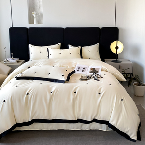 Rửa Sạch 4 Mảnh Bộ Đồ Giường Thiết Lập Thêu Hình Trái Tim Thiết Kế Duvet Cover Set - Product Image 5