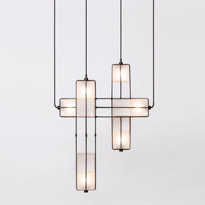 โคมไฟระย้า LED ปรับระดับความสูงได้ สไตล์จีนโมเดิร์นมินิมอล สำหรับร้านอาหาร ห้องน้ำชา ห้องนั่งเล่น โรงแรม โชว์รูม - Product Image 1