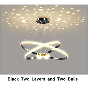 Lustre LED rond moderne en acier inoxydable noir pour salle à manger, lumière blanc chaud 3500K, dimmable, culot E27 - Product Image 5