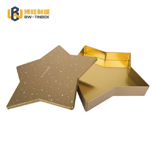 Caja <span class=keywords><strong>de</strong></span> hojalata decorativa en forma <span class=keywords><strong>de</strong></span> <span class=keywords><strong>estrella</strong></span> Chrboxmas Food Wedding Candy Box CMYK Caja <span class=keywords><strong>de</strong></span> hojalata Embalaje Valentine Candy Day Round Metal ISO - Product Image 4