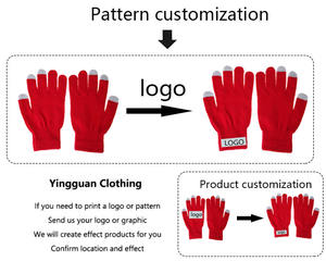 Gants d'hiver à demi-doigts avec logo personnalisé, gants en tricot chaud en peluche pour hommes et femmes, mitaines en acrylique pour tasses à bière - Product Image 4