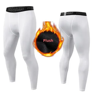 Pantalon de sport moulant en polyester pour homme avec logo personnalisé, séchage rapide, respirant, pour la gym, l'entraînement et la course à pied - Product Image 4