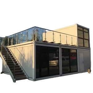 Diseño SKYLINE Casa prefabricada de construcción rápida Contenedor de estructura de acero de montaje rápido <span class=keywords><strong>Edificio</strong></span> modular para uso de oficina Panel sándwich - Product Image 4