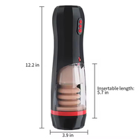 Teleskopischer Masturbationsbecher Sexspielzeug für Männer Realistischer Automatischer Masturbationsbecher Vaginaler Vibrator