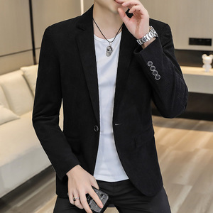 Nouvelle <span class=keywords><strong>veste</strong></span> de <span class=keywords><strong>costume</strong></span> décontractée pour <span class=keywords><strong>homme</strong></span>, à simple boutonnage, couleur unie, blazer en <span class=keywords><strong>velours</strong></span> côtelé pour <span class=keywords><strong>homme</strong></span> - Product Image 5