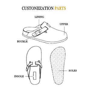 Zoccoli e Sandali in Pelle Scamosciata Personalizzati per Uomo con il Tuo Marchio, Ciabatte e Sandali Outdoor con Fibbia Regolabile - Product Image 6