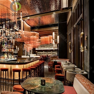 Vitrina moderna de muebles de restaurante de <span class=keywords><strong>café</strong></span> de acero inoxidable para espacios comerciales de lujo - Product Image 3