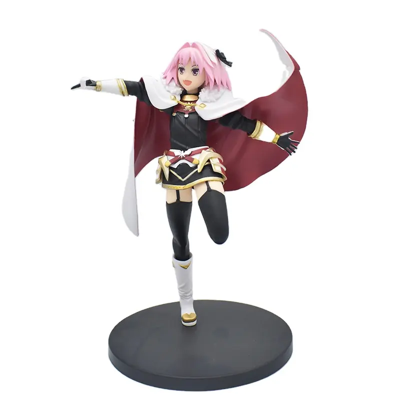 As Friend's Gift Decoration Pink Hair Girl With A Base Injection Craft Art Collectible Anime Characters Plastic PVC Statue Toy
