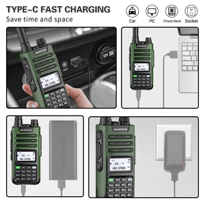 Baofeng UV-13 Pro V1 V2 công suất cao Dual Band Walkie Talkie với loại C charr 16 km dài chạy uv13 thu phát ham hai cách phát thanh - Product Image 4