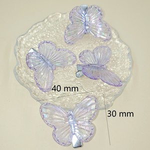 กิ๊บติดผมรูปผีเสื้อใส สีม่วงมาร์เมด บารอกซอน คุณภาพสูง รีไซเคิลได้ ผลิตจากพลาสติก ABS - Product Image 4