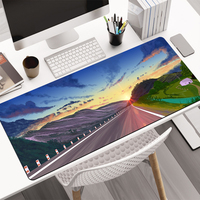 Tapis de bureau carré pour clavier d'ordinateur, design personnalisé, grand format, anime, caoutchouc, pour jeux, imperméable, matériau écologique