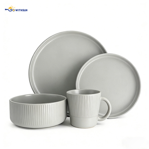 <span class=keywords><strong>Service</strong></span> <span class=keywords><strong>de</strong></span> vaisselle <span class=keywords><strong>en</strong></span> <span class=keywords><strong>grès</strong></span> minimaliste nordique <span class=keywords><strong>de</strong></span> 16 pièces, personnalisable pour commande <span class=keywords><strong>en</strong></span> gros, avec motifs <span class=keywords><strong>en</strong></span> relief, pour restaurant, OEM - Product Image 4