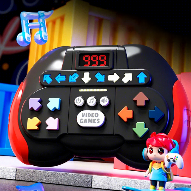Rhythm Master Fast-Paced Game Console Children's Finger Training Pass Levels Challenge Palm Dance Machine Stress-Relieving Toys