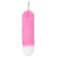 Mignon Faux renard Queue Fluffy Pendentif Voiture Porte-clés Pendentif Sac Pendentif Jeu de Rôle Costume Décoration