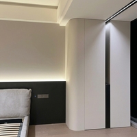 Armoire de chambre et de salon modulaire sur mesure, de luxe, durable, avec éclairage LED, en panneaux de mélamine, bois MDF, meubles modernes pour la maison