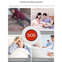 Alarme d'urgence 4G SOS, bouton d'appel à une touche, piles incluses, détection de chute, alarme pour personnes âgées, localisateur