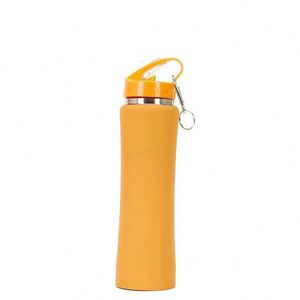 Bouteille Sportive Isotherme Mate en Acier Inoxydable 600ml 750ml avec Couvercle à Paille et Mousqueton pour Camping et Cyclisme - Product Image 3