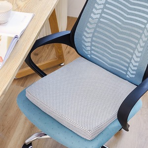4D Air-Fiber Square Seat Cushion Backrest <b>Pad</b> Breathable Washable <b>Chair</b> Mat 5cm Thickness Summer Office Use - Product Image 2