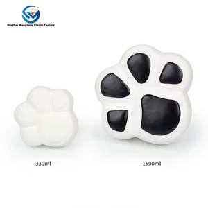 ตลับพลาสติกหลากสีสำหรับสัตว์เลี้ยงพิมพ์ลายรูปอุ้งเท้าเซรามิก330มล. ทันสมัย - Product Image 1