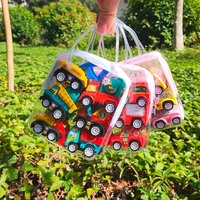 Set de 6 Carritos de Juguete de Metal y Plástico a Fricción, Modelos de Camión de Bomberos y Taxi, Regalo para Niños y Juego Divertido para Niños