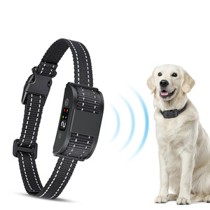 Collar antiladridos recargable 100% humano Dispositivo de entrenamiento de plástico impermeable de doble vibración Sin golpes - Product Image 1