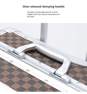 <span class=keywords><strong>Valise</strong></span> trolley en alliage d'aluminium de haute qualité 20/24 pouces, bagage à roulettes durable avec serrure TSA pour voyages élégants - Product Image 2