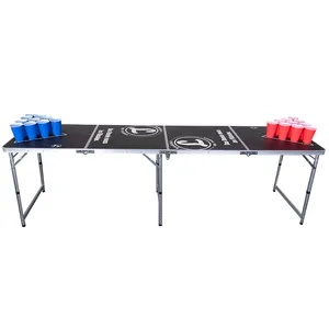 Set beerpong bir meja permainan kustom murah lipat