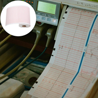Papier ECG EKG, 80 mm X 20 m (3,14 po X 787,4 po) Feuilles d'enregistrement thermique pour appareil ECG domestique, Papier graphique ECG EKG