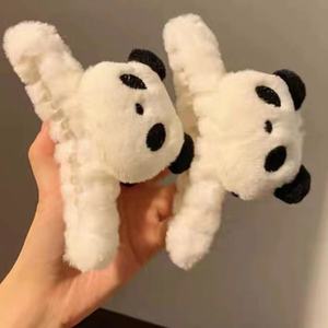 Grande pince à cheveux en fourrure douce <span class=keywords><strong>Panda</strong></span> Accessoires Barrette en peluche Lapin Grenouille Pince à cheveux Requin - Product Image 3