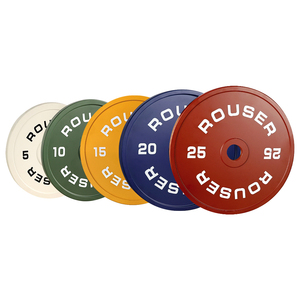 Discos de Pesas de Acero Calibrados Rouser Fitness, Discos de Pesas Coloridos para Entrenamiento de Levantamiento de Pesas y Competencia - Product Image 1