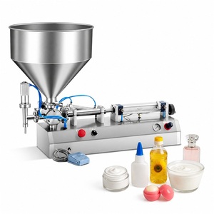 Petite machine de remplissage de liquides à piston électrique pneumatique pour bouteilles de <span class=keywords><strong>vaseline</strong></span>, colle, huile de tournesol, parfum, yaourt, baume à lèvres - Product Image 1