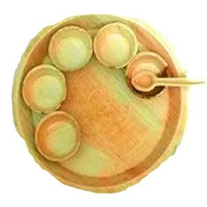 100% assiettes à dîner écologiques en feuilles d'areca naturelles motif végétal gravé durable pour les mariages Camping d'autres occasions - Product Image 1