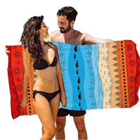 Plain Quick-Drying Water-Repellent Microfiber Towel Printed Knitted Design Custom Logo Outdoor Beach Camping Summer Home Use