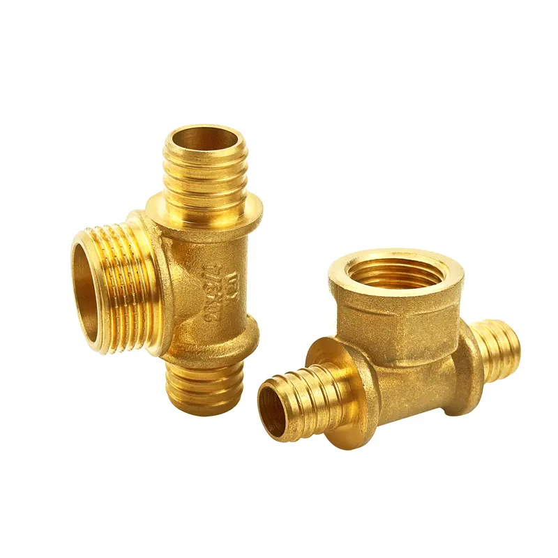 TUBOMART Plumbing Pex Pipe Crimp Fittings 20-32mm Brass Slide Pex Pipe Fittings For Heating Floor System