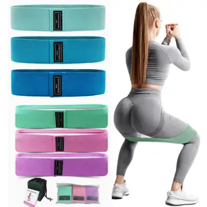 Gym Exercise Elastic Hip Thrust Bands Booty Resistance Bands Fitness Custom Glute Fabric Booty Bands Workouts