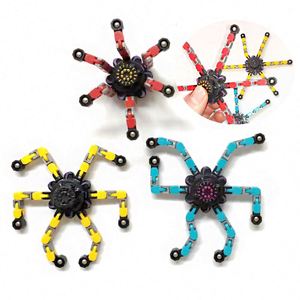 Excellent service, nouveau Fidget Spinner 3D en métal à manivelle, jouet anti-stress pour adultes, avec chaîne Sharingan, Fidget Spinner de jeu - Product Image 5