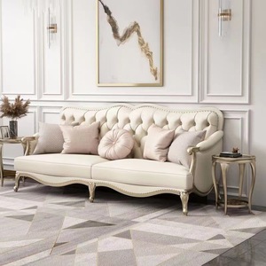 Set di Divani in Pelle Reclinabili di Lusso Stile Americano-Francese, Post-Moderno in <span class=keywords><strong>Legno</strong></span> <span class=keywords><strong>Massello</strong></span>, 1-2-3 Posti, Arredamento Europeo per <span class=keywords><strong>Soggiorno</strong></span> - Product Image 3