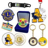 Badges de luxe en métal émaillé souple et dur, logo personnalisé, épingles de revers Lion, fabricants de badges Lions Club