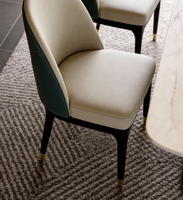 Fauteuil de salle à manger moderne en cuir, lin et velours, personnalisé, de haute qualité, pour restaurants et hôtels